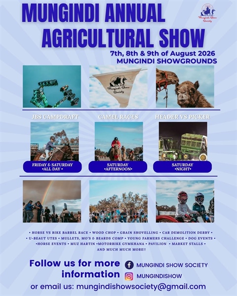 Mungindi Show, Campdraft, Markets