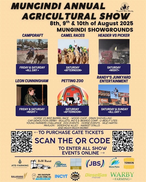 Mungindi Show, Campdraft, Markets