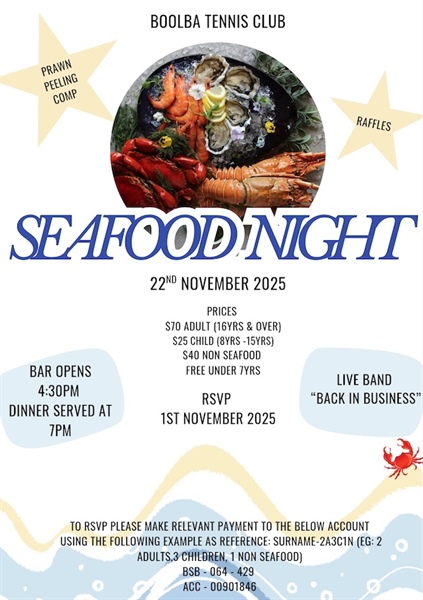 Boolba Seafood Night