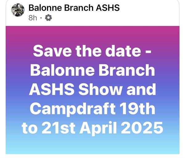 Balonne Branch ASH Campdraft/Show