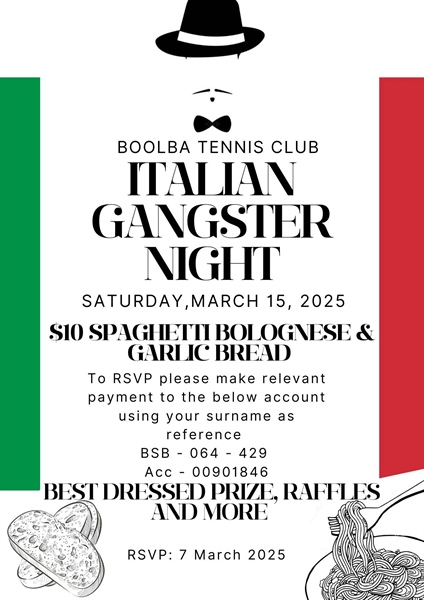 Boolba Tennis Gangster Night