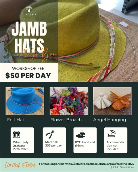 Blackall Jamb Hats Workshop