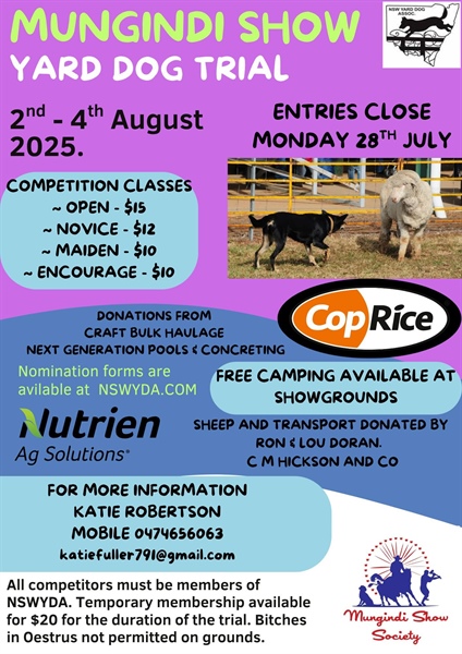 Mungindi Yard Dog Trial