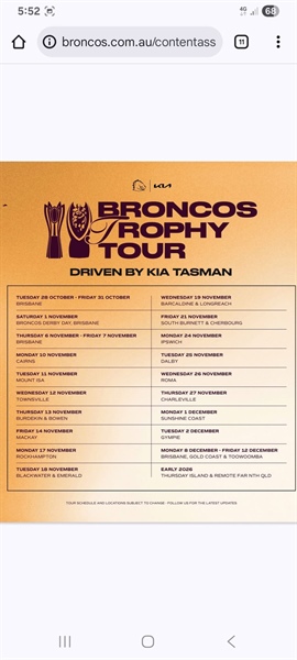 Broncos Trophy Tour