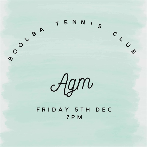 Boolba Tennis Club AGM