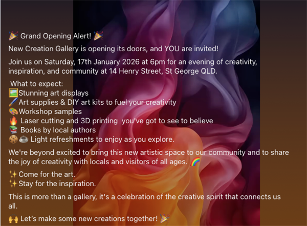 St George Opening New Creation Gallery