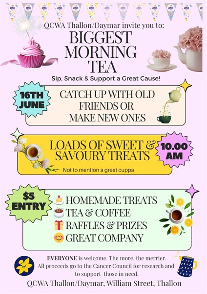 Thallon Biggest Morning Tea + 65 yrs