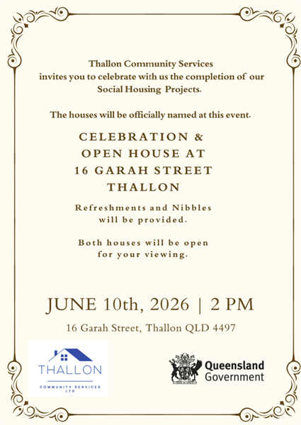 Thallon House Opening