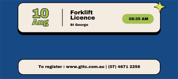 St George Forklift course