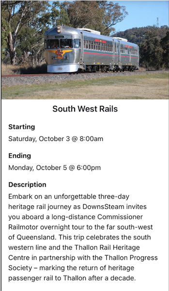 Thallon Heritage Rail Journey